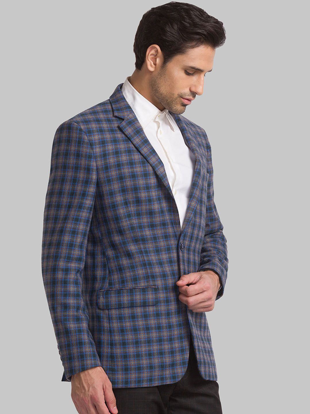 Raymond Men Checked Single Breasted Blazers