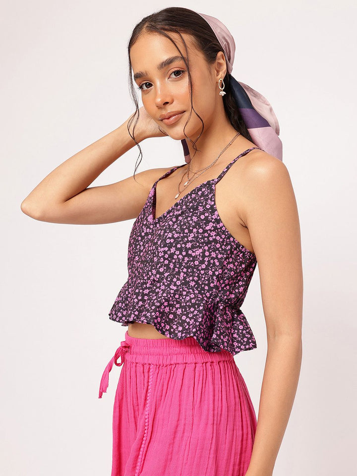 DressBerry Blazing Blossom Strappy A-line Top