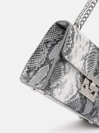 Lino Perros Snake Skin Textured Structured Sling Bag