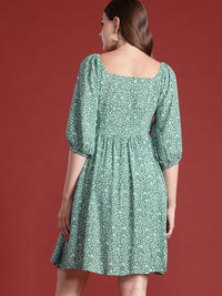 all about you Floral Print Sweetheart Neck Empire Dress