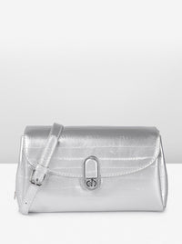 DressBerry Textured Structured Satchel Bag