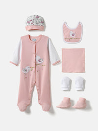 Pek Bayi Nauti Nati 6 Set Hadiah Pakaian Bayi Kapas Tulen