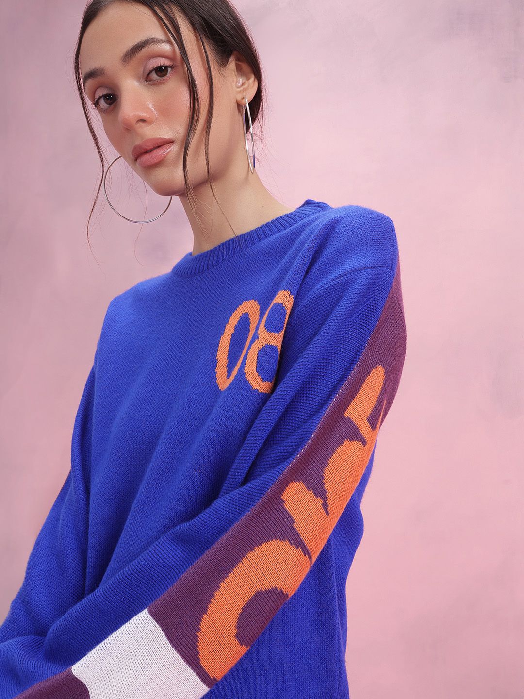 DressBerry Typography Acrylic Pullover
