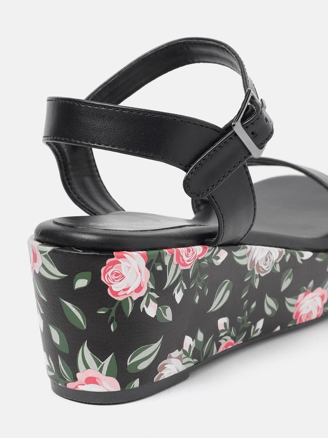DressBerry Wedge Heels with Printed Detail