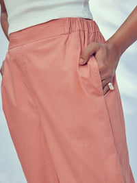 The Label Life Women High-Rise Cotton Trousers