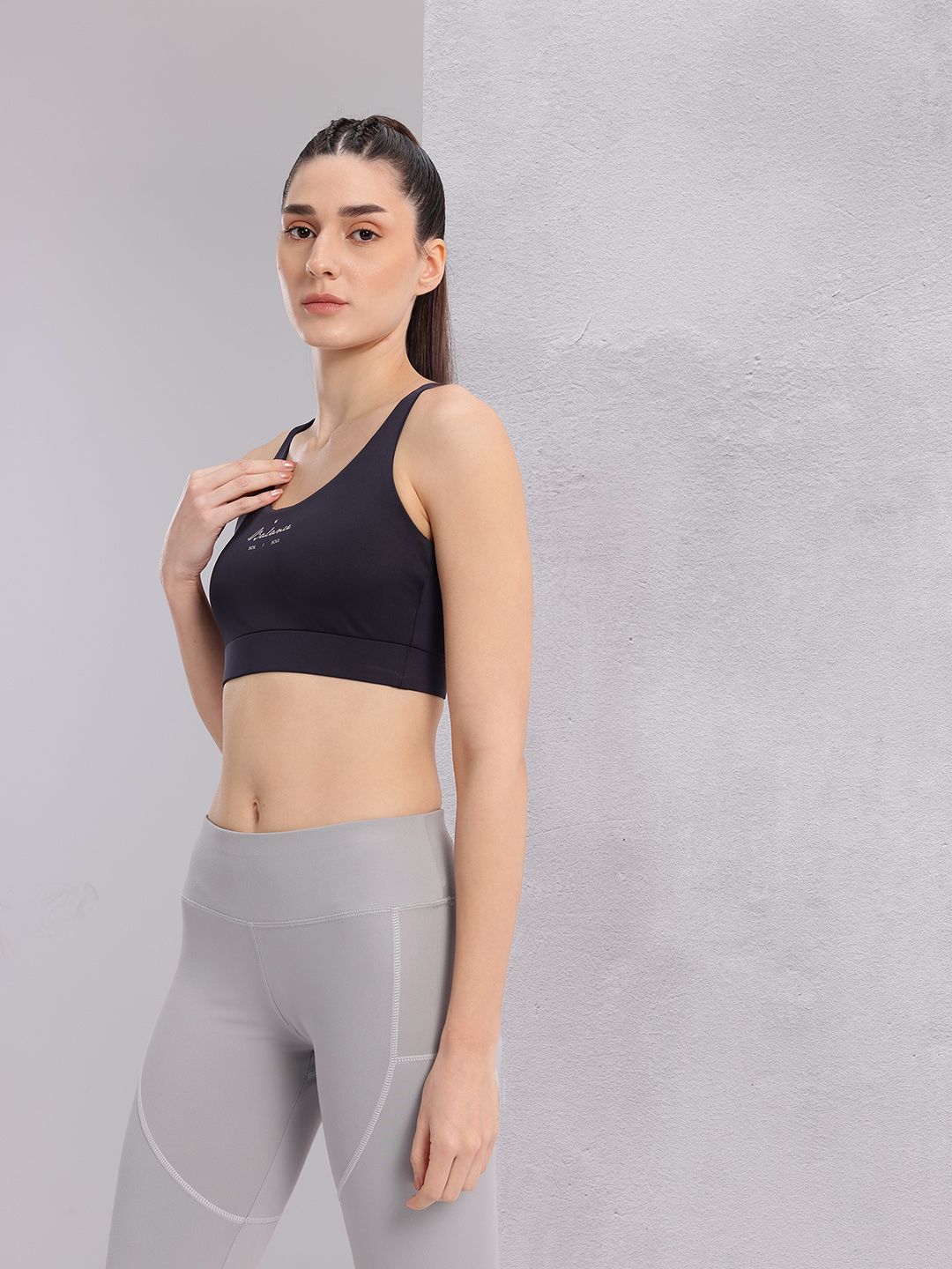 HRX by Hrithik Roshan Lightly Padded Rapid-Dry Styled Back Yoga Bra