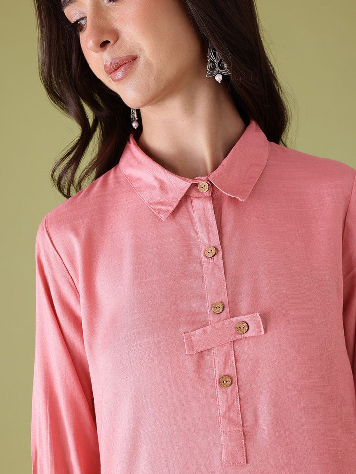 Anouk Women Shirt Collar Kurta