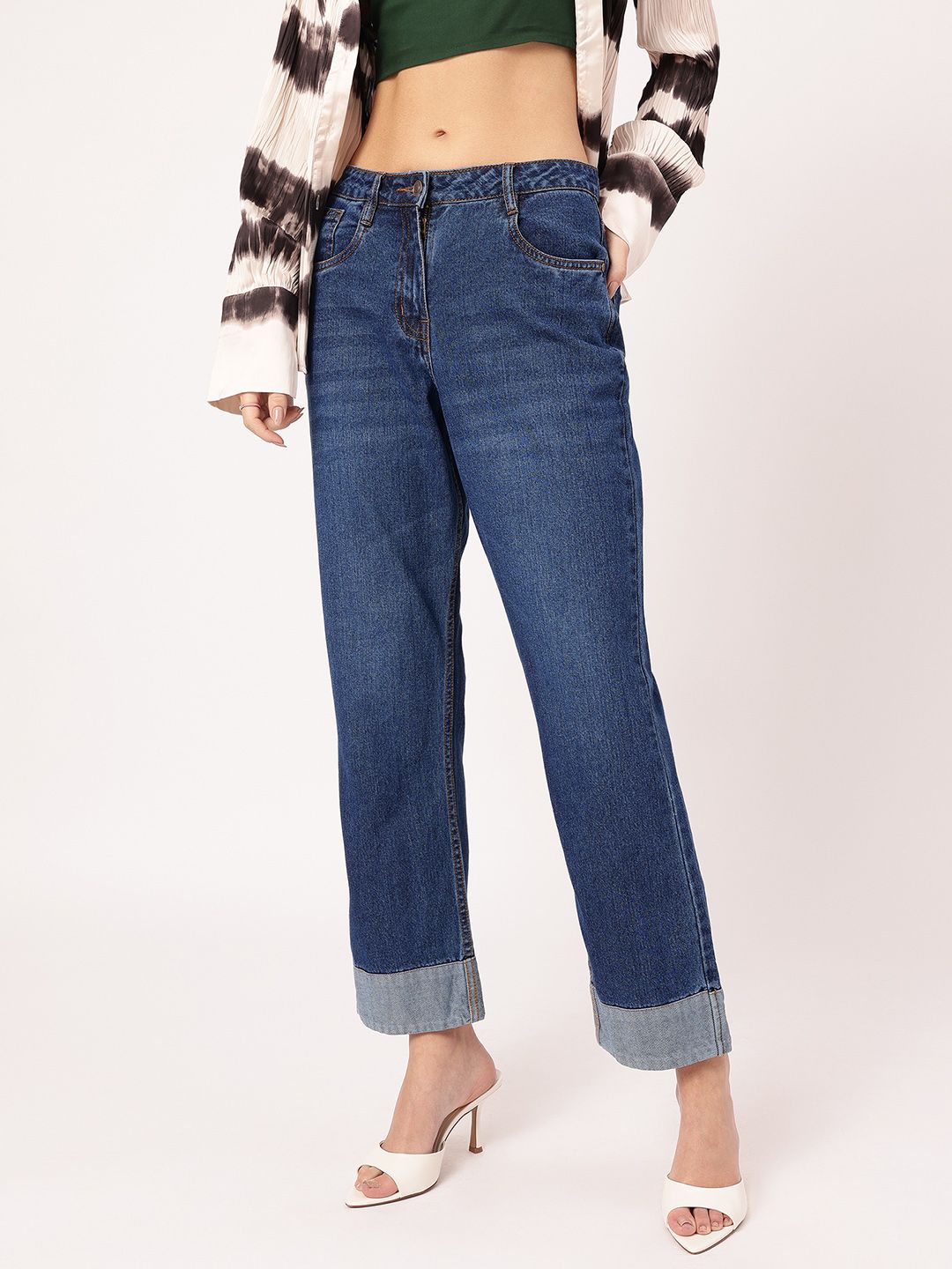 DressBerry Women Effortlessly Cool Whiskers & Chevrons Jeans