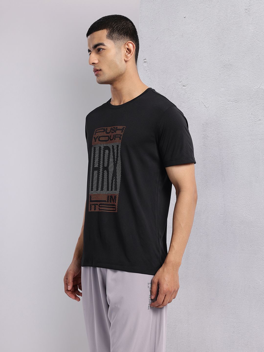 HRX by Hrithik Roshan Brand Logo Print Training T-shirt