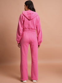 Tokyo Talkies Hooded Relaxed-fit Crop Sweatshirt & Wide Leg Trousers