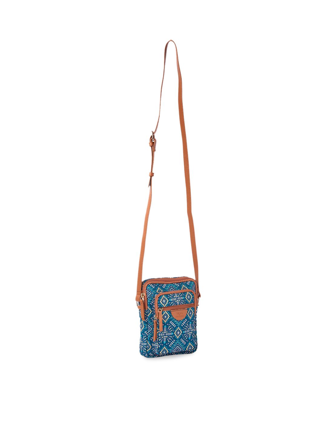 TEAL BY CHUMBAK Ethnic Motifs Printed Sling Bag
