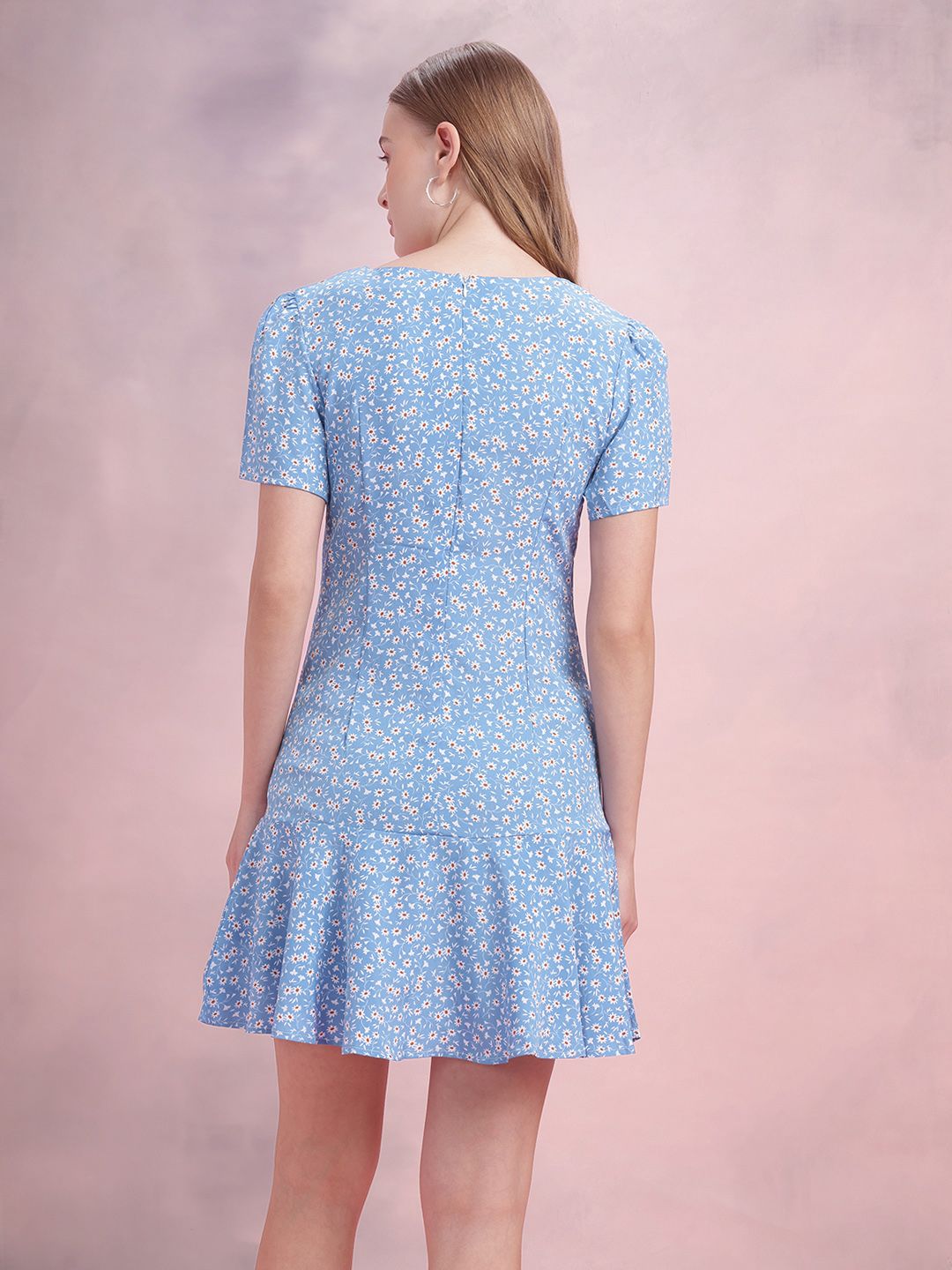 DressBerry Floral Print A-Line Dress