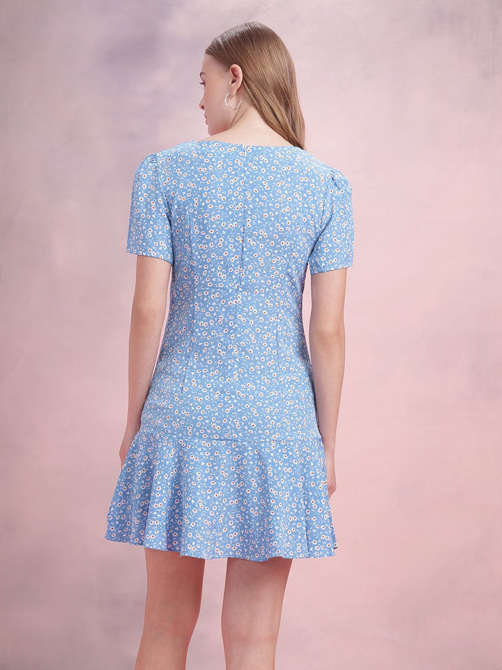 DressBerry Floral Print A-Line Dress