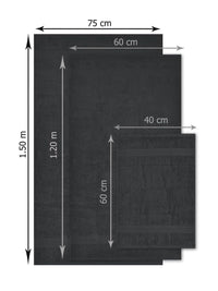 BOMBAY DYEING Charcoal 4 Pieces Pure Cotton 450 GSM Towel Set