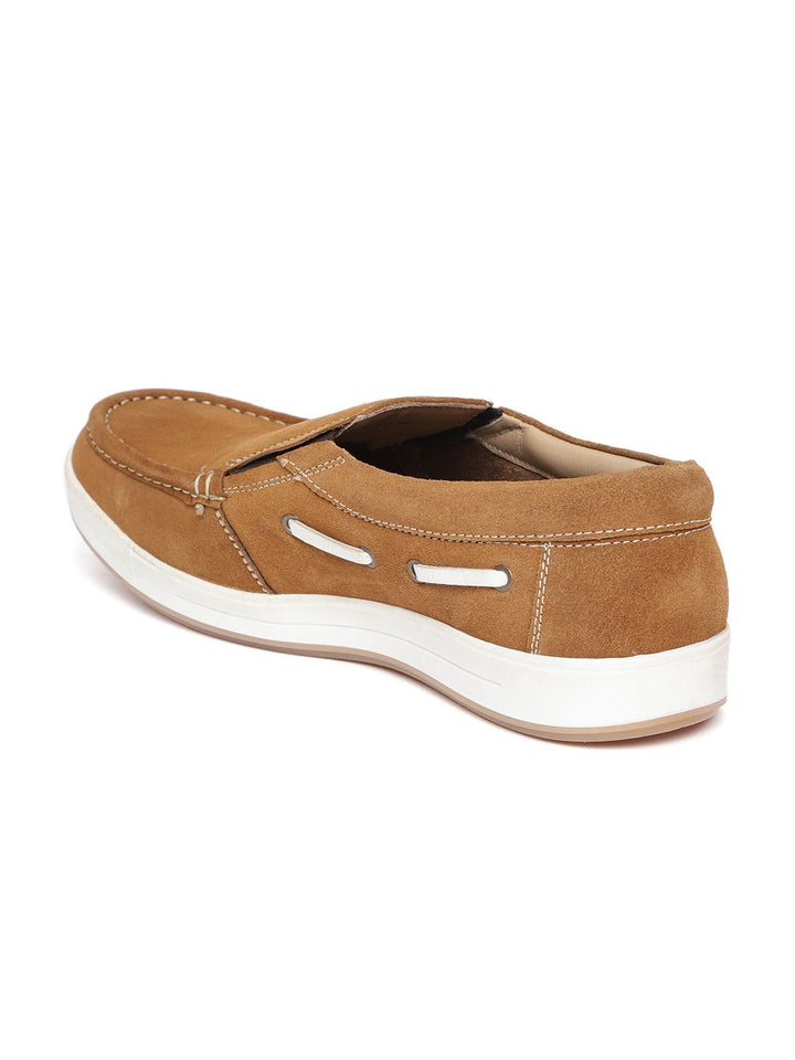 Red Chief Men Brown Suede Slip-On Sneakers