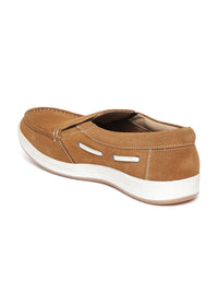 Red Chief Men Brown Suede Slip-On Sneakers