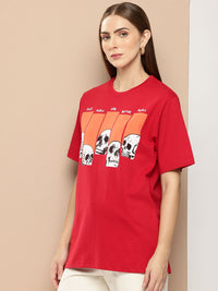 Difference of Opinion Women Graphic Printed Oversized T-shirt