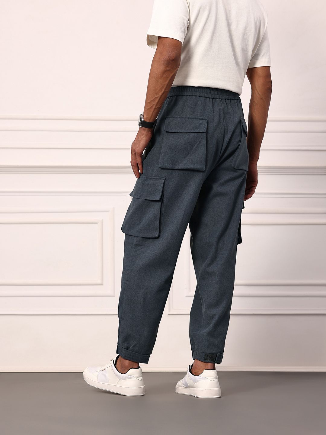 Mr Bowerbird Men Oversized Fit Pleated Cargos