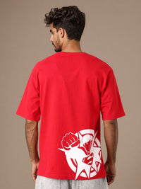 The Indian Garage Co Men Superman Graphic Printed Round Neck Pure Cotton Boxy T-shirt