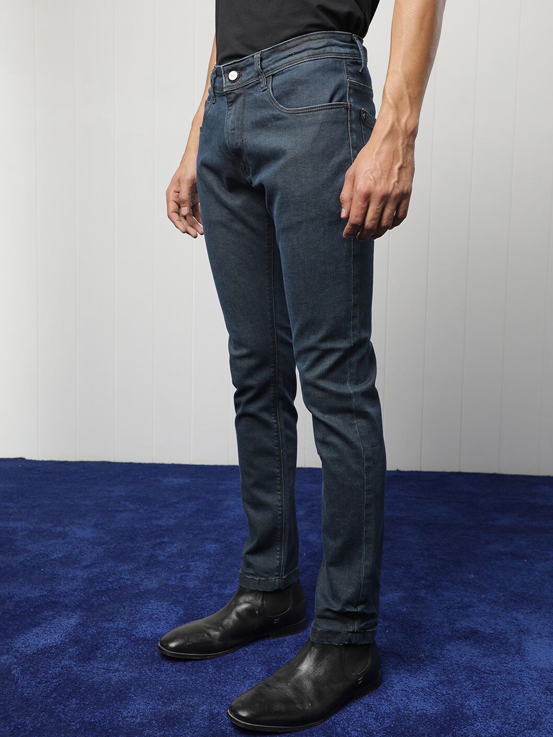 RARE RABBIT Men Wells Slim Fit Cotton Jeans