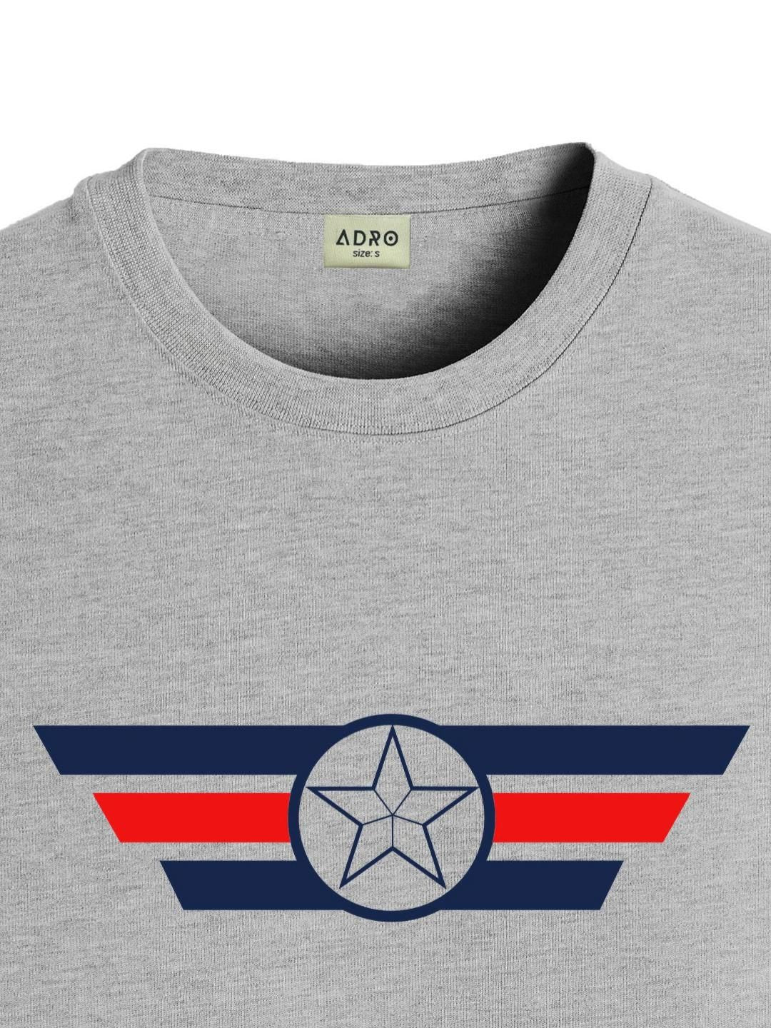 ADRO Men Printed Applique T-shirt