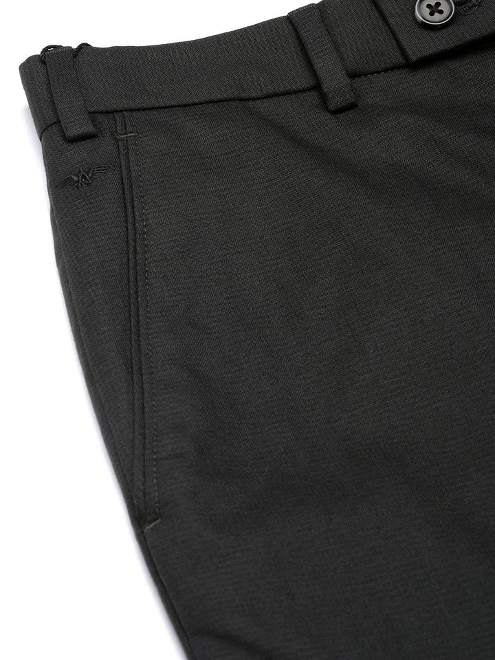 Park Avenue Men Solid Mid-Rise Formal Trousers