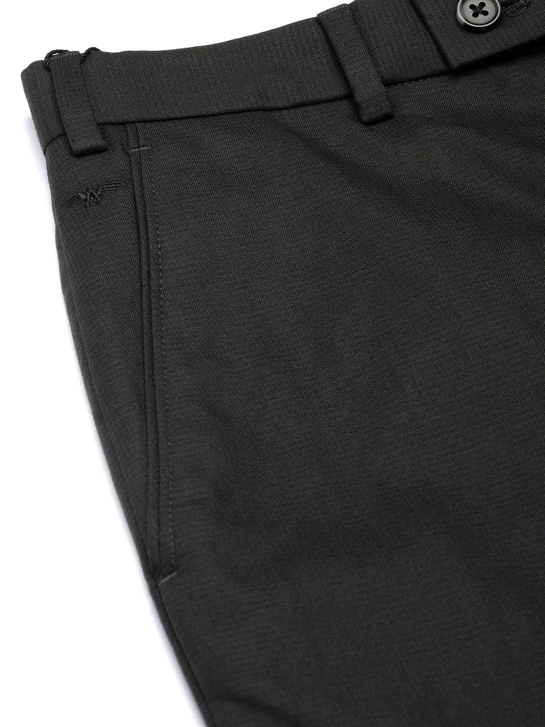 Park Avenue Men Solid Mid-Rise Formal Trousers