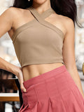 DressBerry Criss-Crossed Queen Crop Top