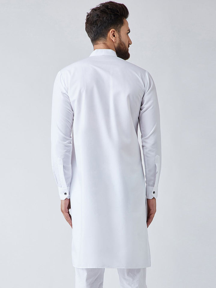 SOJANYA Lelaki Putih Solid Pathani Kurta