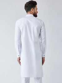 SOJANYA Lelaki Putih Solid Kurta Pathani