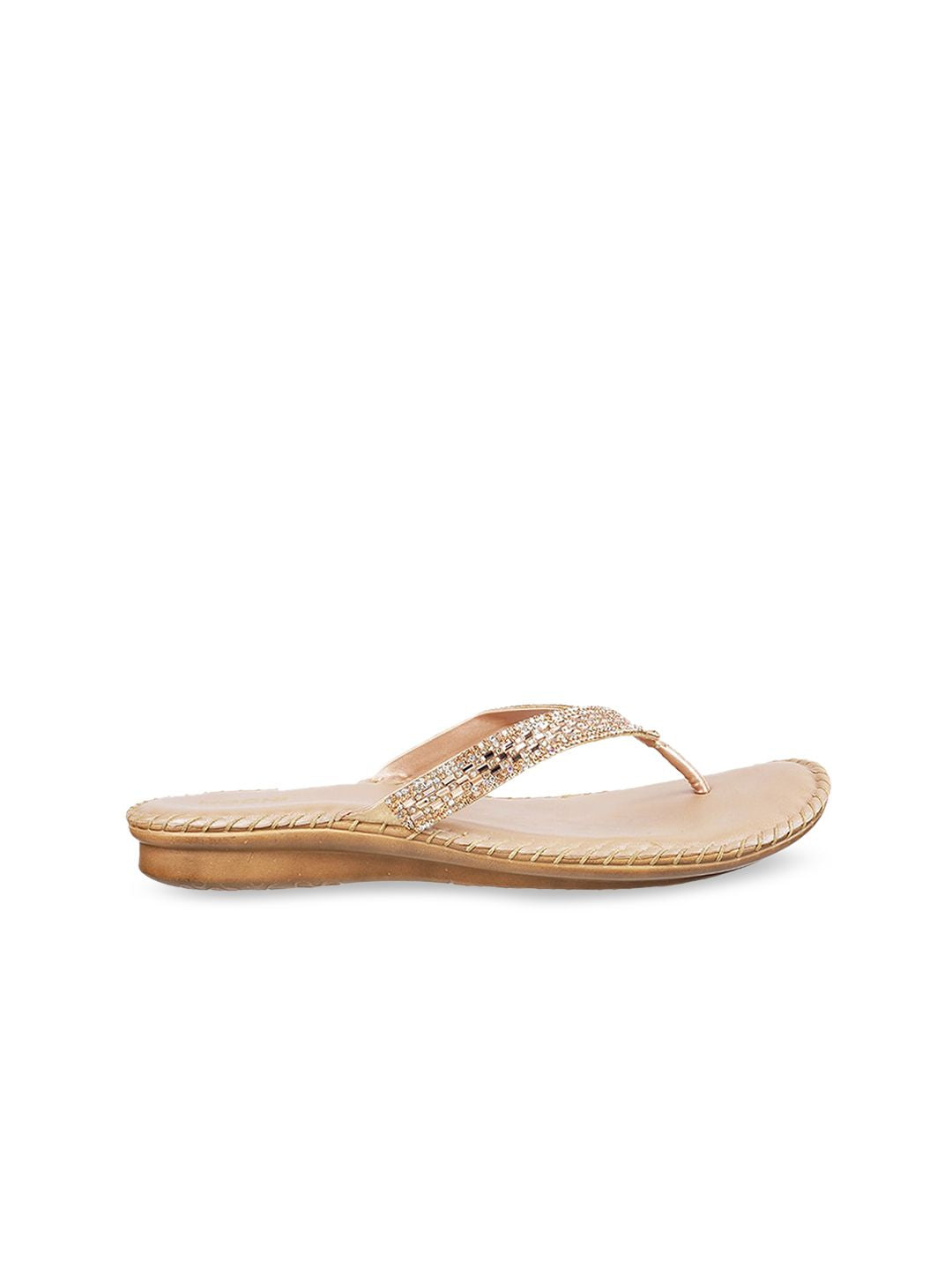 Mochi Women Pink Embellished Open Toe Flats