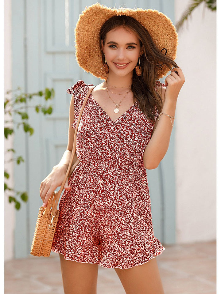 DressBerry Printed with Ruffles Playsuit