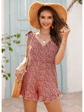 DressBerry Printed with Ruffles Playsuit