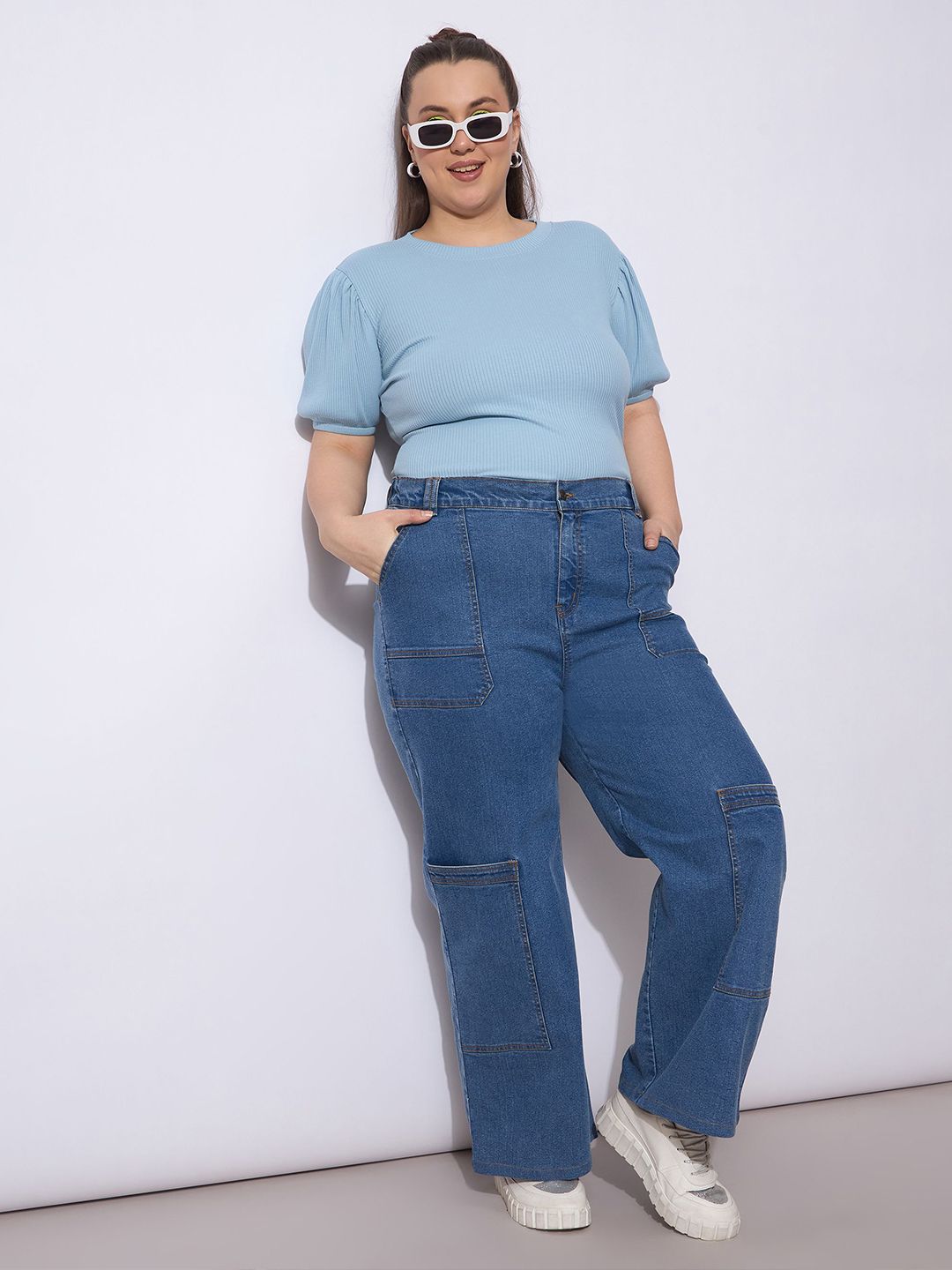 SASSAFRAS Curve Women Puff Sleeve Top