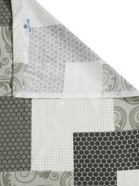 KLOTTHE Grey Geometric Printed Dilengkapi 300 TC Single Cadar Halus Dengan Sarung Bantal