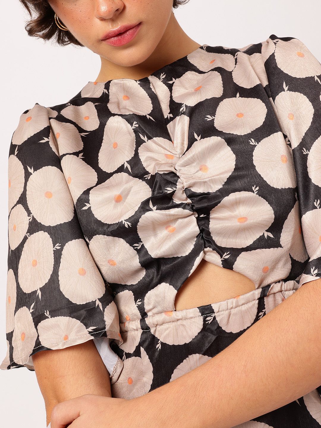 DressBerry Muted Luxury Floral Fancy Breezy Vibes Dress