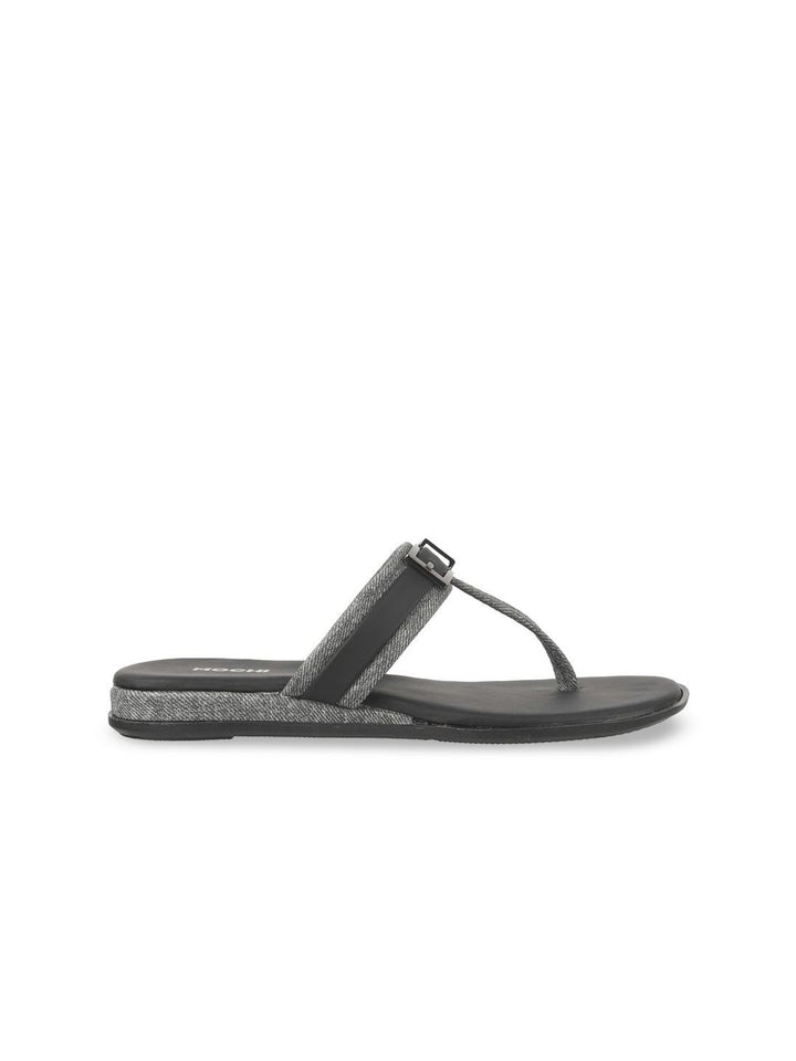Mochi Women Buckle Design T-Strap Flats