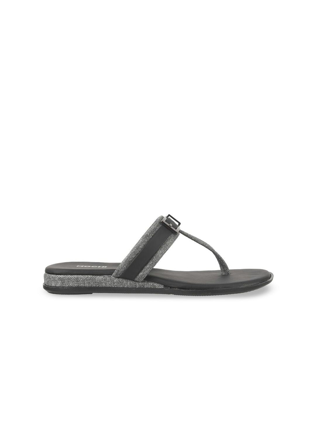 Mochi Women Buckle Design T-Strap Flats