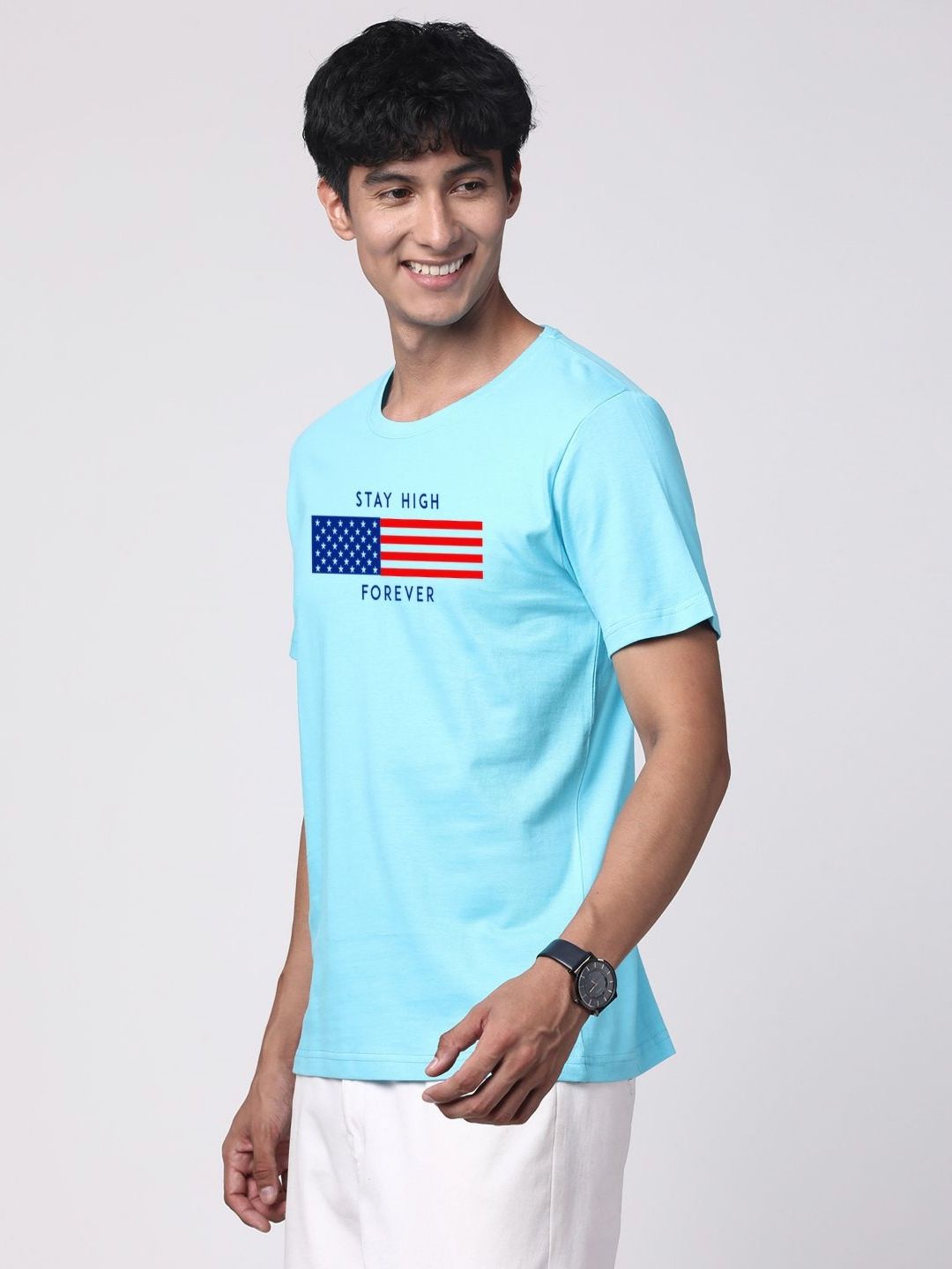 ADRO Men Graphic Printed Round Neck T-shirt