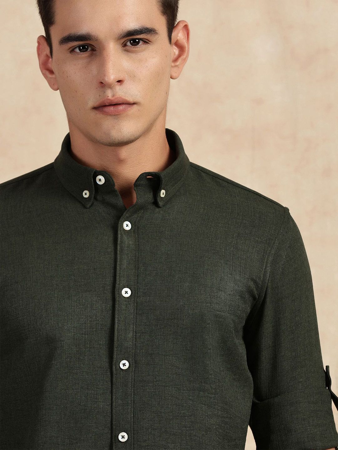 Thomas Scott Men Slim Fit Button-Down Collar Casual Shirt