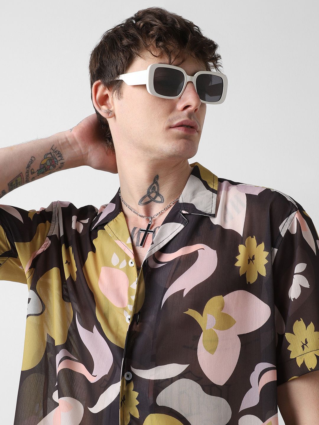VASTRADO Men Classic Floral Printed Oversized Casual Shirt