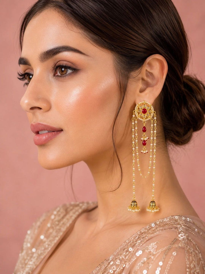 PANASH Circular Jhumkas Earrings