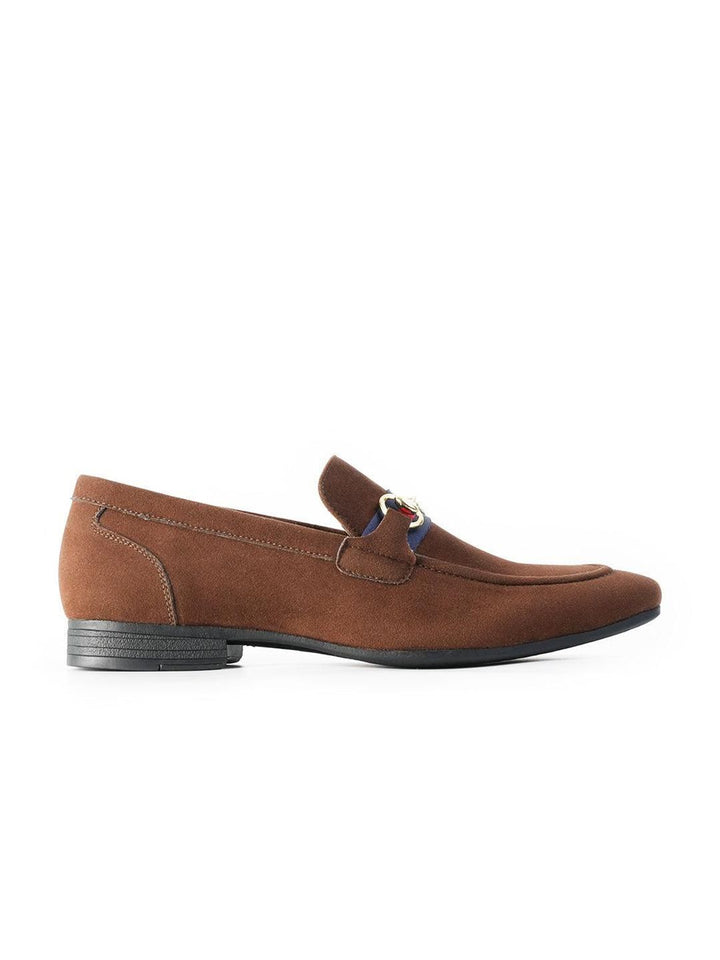 Monkstory Men Round Toe Slip-On Vintage Horsebit Loafers