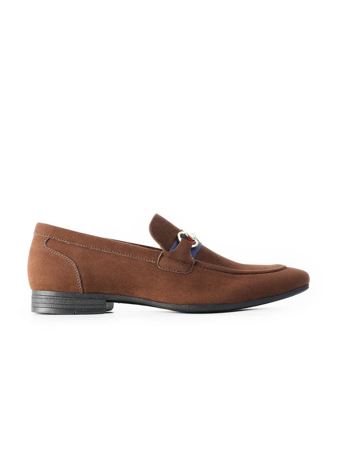 Monkstory Men Round Toe Slip-On Vintage Horsebit Loafers