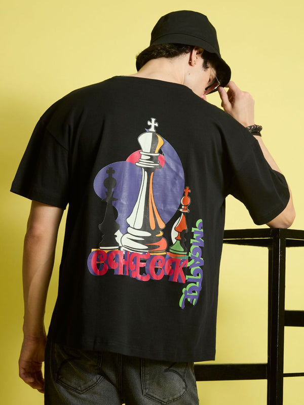 Bene Kleed Men dicetak T-Shirt Poket Lengan Lanjutan