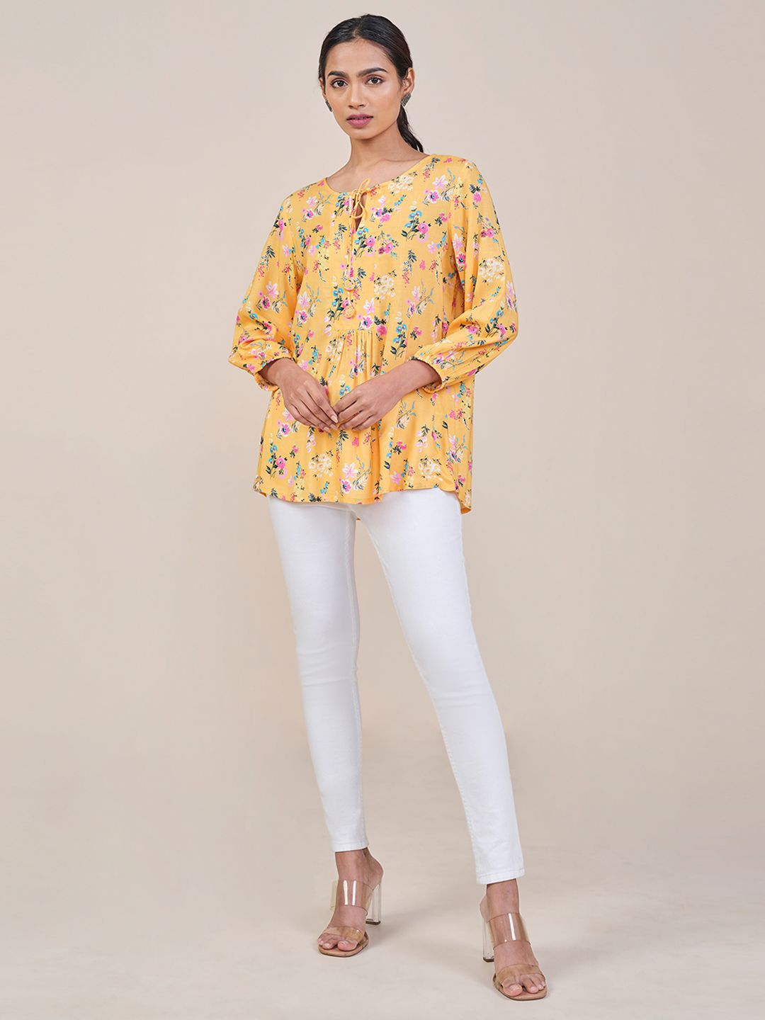 Global Desi Women Floral Printed Top