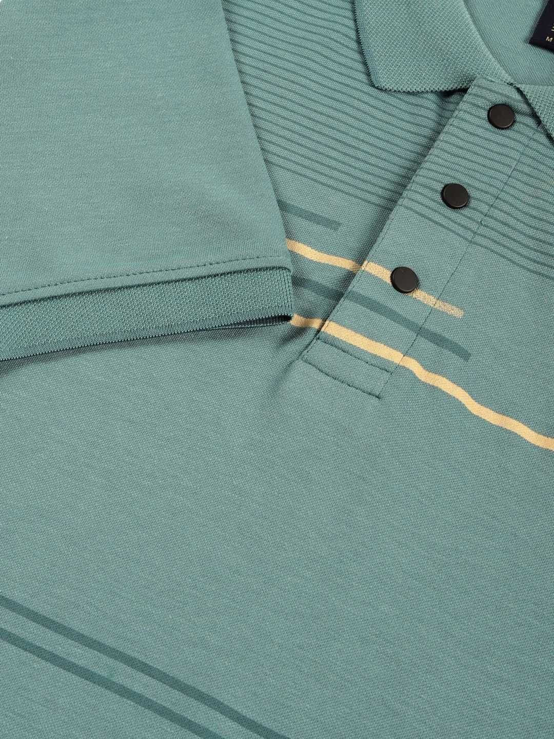Thomas Scott Men Striped Polo Collar Cotton T-shirt