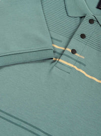 Thomas Scott Men Striped Polo Collar Cotton T-shirt