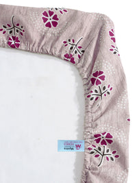 Myntra Elegant Homes Pink Floral 400 TC Set Cadar King Kapas Dipasang 2.50 m x 2.25 m