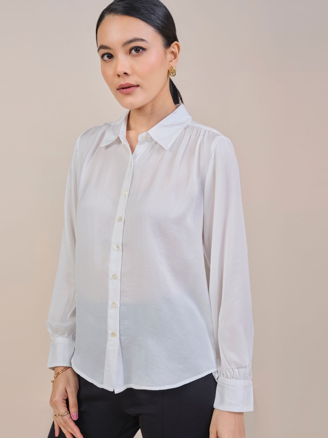 AND Women Cotton Shirt Style Top